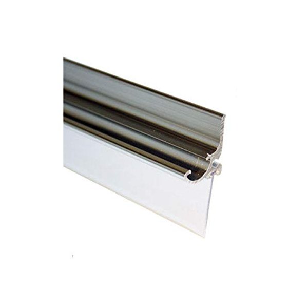 Gordon Glass® 25" Chrome Framed Shower Door Replacement Drip Rail with Vinyl Sweep and Pre-Applied Mounting Tape