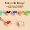 EZ Tattoo Ink Cups - 200pcs Heart Shaped Spliceable Tattoo Ink Caps Biodegradable Disposable ECO-Friendly Pigment Holder Ink Caps for Tattooing Tattoo Supplies