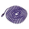 Hackberry Creek Purple Ball Chain Necklace - 30" Steel Bead Chain - 2.4mm #3 Military Dog Tag - Durable Epoxy Coated - Customizable for Charms & Pendants