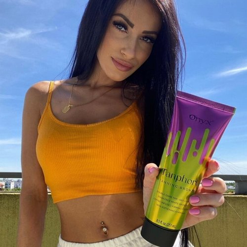 Onyx Tanphoria Indoor & Outdoor Tanning Lotion - Bronzer & Tan Accelerator - 8.5 Fl.Oz. - Gradual Tanning Lotion for Ultra Dark Tan Results - Aloe Vera Boost - Coffee Blend for Skin Firming