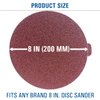 STARCKE Premium 8 Inch PSA Sanding Discs - Aluminum Oxide Self Adhesive Sticky Back - for Wood & Metal (25 Pack, 80 Grit)