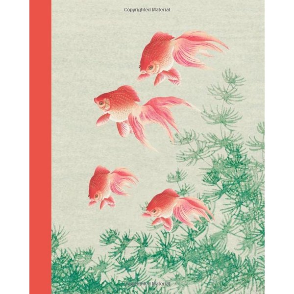 Journal: Fishpond (Orange Koi Fish) 8x10 - GRAPH JOURNAL - Journal with graph paper pages, square grid pattern