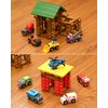 SainSmart Jr. Wooden Train Set Accessories Toy Cars (10 PCS), Compatible with All Major Brands, Gift for Toddlers and Kids Aged 3+
