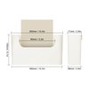 YOHOM No Drilling File Holder Wall Mails Magazines Organizer Adhesive Door Mount, Single Pocket, Off-white