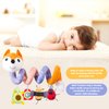 HILENBO Car Seat Toys, Infant Baby Orange Fox Spiral Plush Activity Hanging Toys for Car Seat Stroller Bar Crib Bassinet Mobile with Music Box BB Squeaker and Rattles（Orange）