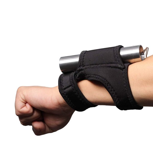 DONGKER Tactical Wrist Flashlight Holster,Compact Diving Torch Arm Mount Holder Adjustable for 25-30mm Flashlight Hunting Underwater