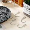 Funrous S Shaped Metal Hooks Clip, S Shaped Hooks Stainless Steel Metal Hangers, Suitable for Indoor and Outdoor, Bathroom, Kitchen Lights, Hanging Hooks for DIY Crafts, Key Chain, Silver (80 Pieces)