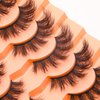 Dirbeauty Classic Cat Eye Lashes Wispy 16-18mm 8D Volume False Eyelashes 7 Pairs Pack Vegan Lashes (V01)