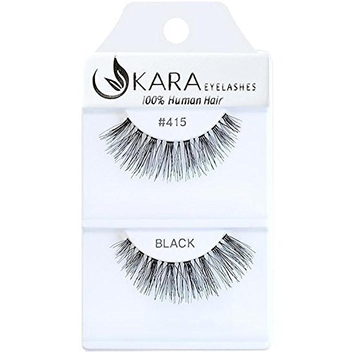 u KARA 100% Human Hair Natural False Eyelashes (#K-EL-415-12 Pack) Fake Lash Makeup
