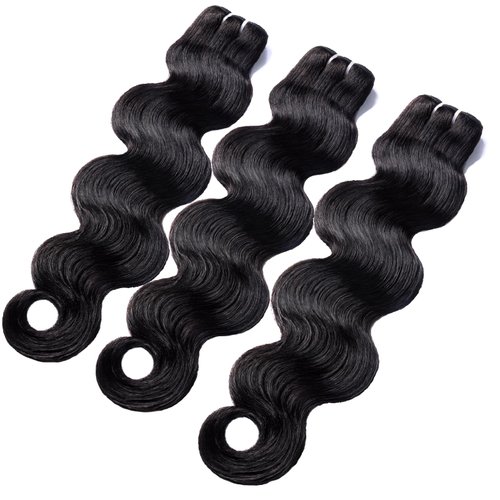 LYOLKSER 15A 100% human hair bundles body wave bundles human hair 18 20 22 inch 3 bundles unprocessed indian remy raw human hair extensions for black women real human hair for hair salon