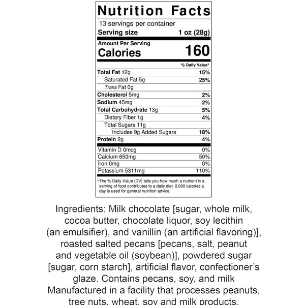 Premium Chocolate Candy (Milk Chocolate Amaretto Pecan Two 13 oz. Bags)