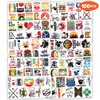 100 PCS Funny Drum Kit Drummer Temporary Tattoos Stickers Theme Birthday Party Decorations Favors Supplies Decor Music Drumming Marching Band Tattoo Sticker Gifts For Kids Boys Girls School Prizes