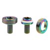 Wanyifa Titanium M8x15mm Bicycle Crank Arm Fixing Bolt with Cap for Square Taper Bottom Bracket Screws Pack of 2 (Rainbow)