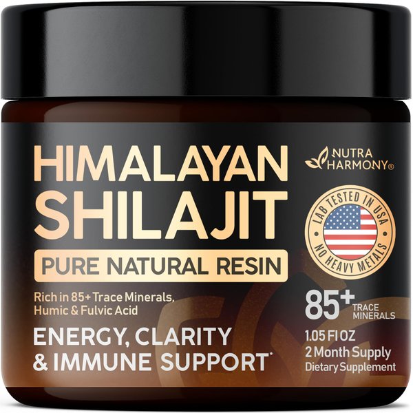 Himalayan Shilajit | Pure Natural Resin | Lab Tested in USA | 500 mg Supplement for Men, Women | 85+ Trace Minerals & Fulvic Acid Complex | Energy, Mental, Immune Support | 1.05 fl oz, 2-Month Supply
