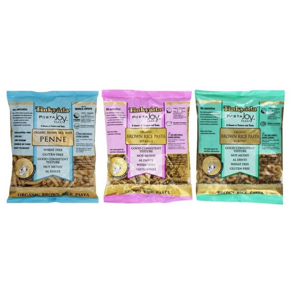 Tinkyada Organic Gluten-Free Brown Rice Pasta 3 Shape Variety Bundle, Elbow, Spirals, Penne Pasta, 12 Ounce (Pack of 3)
