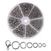 Mr. Pen- Open Jump Rings, Silver, 1014 pcs, 6 Sizes Open Jump Rings for Jewelry Making, Silver Jump Rings and Lobster Clasps