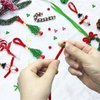 Hifunwu 45 Sets Christmas Beaded Ornament Kit, Christmas Beads for Crafts with Pipe Cleaners to Make Snowman Christmas Tree Wreath Candy Cane Lollipop Xmas Holiday Decorations Party Supplies