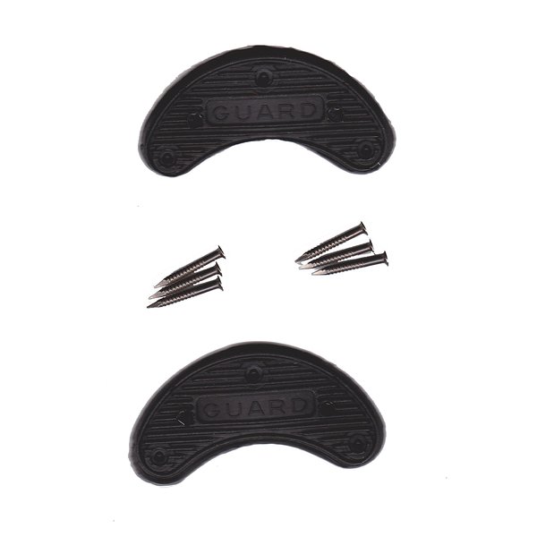 Guard Quality Heel and Toe Plates Polyurethane (Plastic) Taps Savers 1 Pair Self-Adhesive with Nails (Size 5)