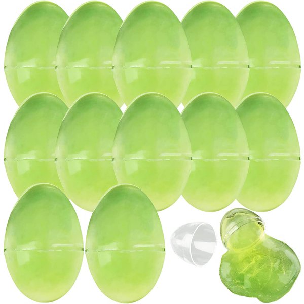 ArtCreativity Glow in The Dark Putty Eggs for Kids, Set of 12, Pre Filled Easter Eggs with Glowing Putty Inside, Stress Relief Toys for Kids, Easter Egg Hunt Toys and Easter Goodie Bag Stuffers