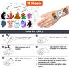 100PCS Cute Cryptid Temporary Tattoos Stickers Theme Birthday Party Decorations Supplies Favors Decor Cool Bigfoot Mothman Yeti Tattoo Gifts For Kids Adults Boys Girls School Prizes Halloween Carnival