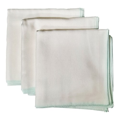 Angel-In-Moms [15 Packs] Natural Cotton 100% Soft Muslin Gauze Handkerchief, Face Washcloths, Makeup Remover Thin Towels, Wide Size 14 inch x 14 inch, Reusable Napkins Hankies Bath Towel (Mint)