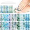 YECIRALA 24 Sheets 336 Pcs Marble Nail Stickers Full Nail Wraps for Women Girls Short Nails Color Strips Gel Polish Stickers Set Self Adhesive Full Nail Stickers Decals Gel Nail Strips Wraps