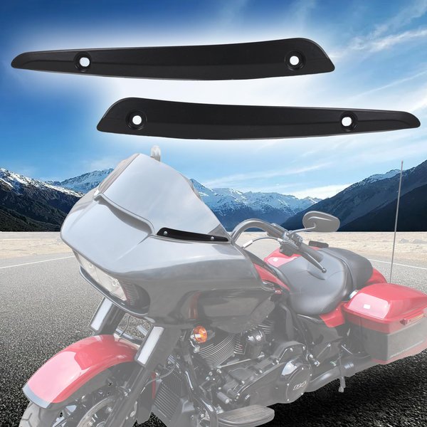 KAKABAS Front Road Glide Windshield Side Trim, Split Windscreen Side Molding Trim Kit Compatible with Harley 2015-2023 Road Glide Ultra FLTRU FLTRX Special FLTRXS（2PCS)