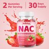 Mchokuu NAC Gummies for Adults & Kids 1000mg, NAC Supplement N-Acetyl Cysteine, Immune Support Liver & Lung Health Antioxidant Sugar-Free, Strawberry Flavor Gummy, 60 Counts