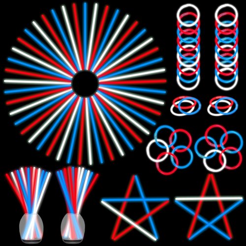 ILHSTY 150 Pcs 8'' Green Red White Glow Sticks Glow Necklaces In The Dark Party Favors Supplies Bright GlowSticks Bulk with Accessories for Birthday Halloween Christmas Party (green, red, white)