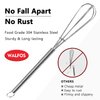 Walfos Mini Whisks Stainless Steel, Small Whisk 2 Pieces, 5in and 7in Tiny Whisk for Whisking, Beating, Blending Ingredients, Mixing Sauces