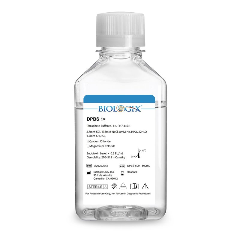 CryoKing Dulbecco's Phosphate Buffered Saline, 1X DPBS Buffer Without ...