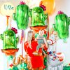 KatchOn, Cactus Balloons for Cactus Party Decorations - Huge 34 Inch, Pack of 4 | Cinco de Mayo Balloons, Fiesta Balloons for Cactus Decorations | Mexican Party Decorations, Taco Tuesday Decorations