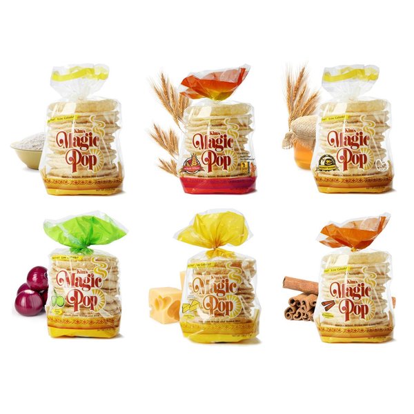 Kim's Magic Pop, Small Combo Pack A, 6 Packs: Freshly Popped Grain Snack with a Wholesome Blend of Wheat, Brown Rice & Corn Made for Today¡¯s Health-Conscious consumers