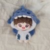 niannyyhouse 20cm Plush Doll Clothes Shark Hoodie Shoes 8in Doll Accessories
