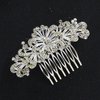 Brihasory Crystal Bride Wedding Hair Comb Rhinestone Bridal Hair Accessories Party Prom Head Pieces Flower Hair Sides Elegant Hair Clips for Women and Girls Bridesmaids Gifts