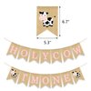 Gankbite Holy Cow I'm One Banner Farm 1st Birthday Party Decoration Barnyard Burlap Garlands Western Girl First Birthday Supplies Pink