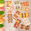 DANNEASY 24 Sheets Fall and Halloween Nail Polish Stickers Full Nail Wraps for Women Holiday Maple Leaf Nail Polish Strips Self Adhesive Fingernail Stickers with Nail File, Cuticle Stick