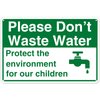Kadezia 7.8x11.9 Inch “Please Don’t Waste Water” Aluminum Sign – Eco-Friendly Decor for Bathrooms, Kitchens & Public Spaces (058)