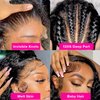 BVLBVL 28Inch Curly Human Hair Wig 200 Density 13x6 HD Lace Frontal Curly Wig Human Hair 12A Lace Front Wigs Human Hair Pre Plucked Wet and Wavy (28 Inch)