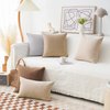 Home Brilliant Throw Pillow Covers 18x18 Lined Linen Square Pillow Covers for Couch Sofa Spring Decor, Set of 4, Light Linen, 18 inch