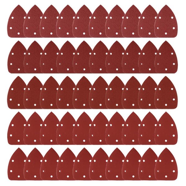 Coceca Mouse Detail Sander Sandpaper Sanding Paper Assorted Sanding Pads 40 80 120 180 240 Grits (50pcs Mouse Sandpaper)