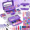 Kids Makeup Kit for Girl Gifts, 54PCS Teensymic Toys Washable Little Girls Princess Make Up Toys for 4 5 6 7 8 9 Year Old Girl Birthday Gift (Purple)…