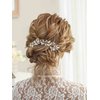 Unicra Bride Wedding Crystal Hair Pins Flower Bridal Hair Pieces Wedding Hair Accessories for Women and Girls Pack of 3 (Silver)