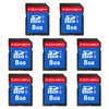 INDMEM SD Card 8GB, 8 Packs Class 10 8GB Flash Memory Card MLC Standard Secure Digital Cards Camera Card