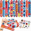 48 PCS Bowling Party Favors 24PCS Tattoos Stickers 24PCS Slap Bracelets Wristbands Perfect for Bowling Sport Themed Birthday Baby Showers or Classroom Rewards Ideal Decor and Gifts for Girls and Boys