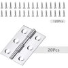 20Pcs Stainless Steel Folding Hinge 2 inch Door and Window Hinge is assigned 120 Screws