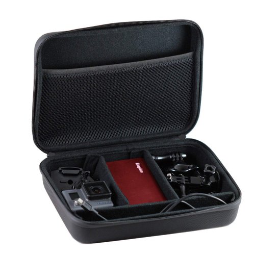 Navitech 9 in 1 Action Camera Accessory Combo Kit and Rugged Red Storage Case Compatible with tec+ 720p HD Display Action Camera