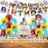 Bike Themed Birthday Party Decorations, Include Happy Birthday Banner, Cake Toppers, Balloons, Bicycle Theme Party Supplies for Kid's Birthday Bicycle Fans Sports Theme Party