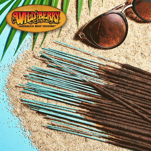 Wild Berry Incense Sticks - Ocean Wind - Invigorating Citrus Scent with Jasmine - Hand Dipped in The USA (100 Count)
