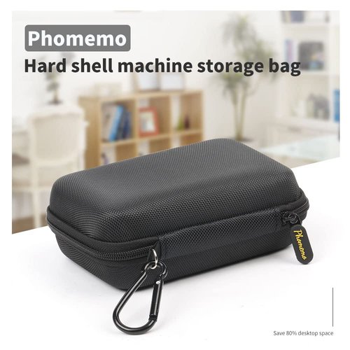 Phomemo Hard Carry Label Printer Case- Mini Label Maker Cover D30/P21/M110/M02/T02 Bluetooth Label Maker, Black